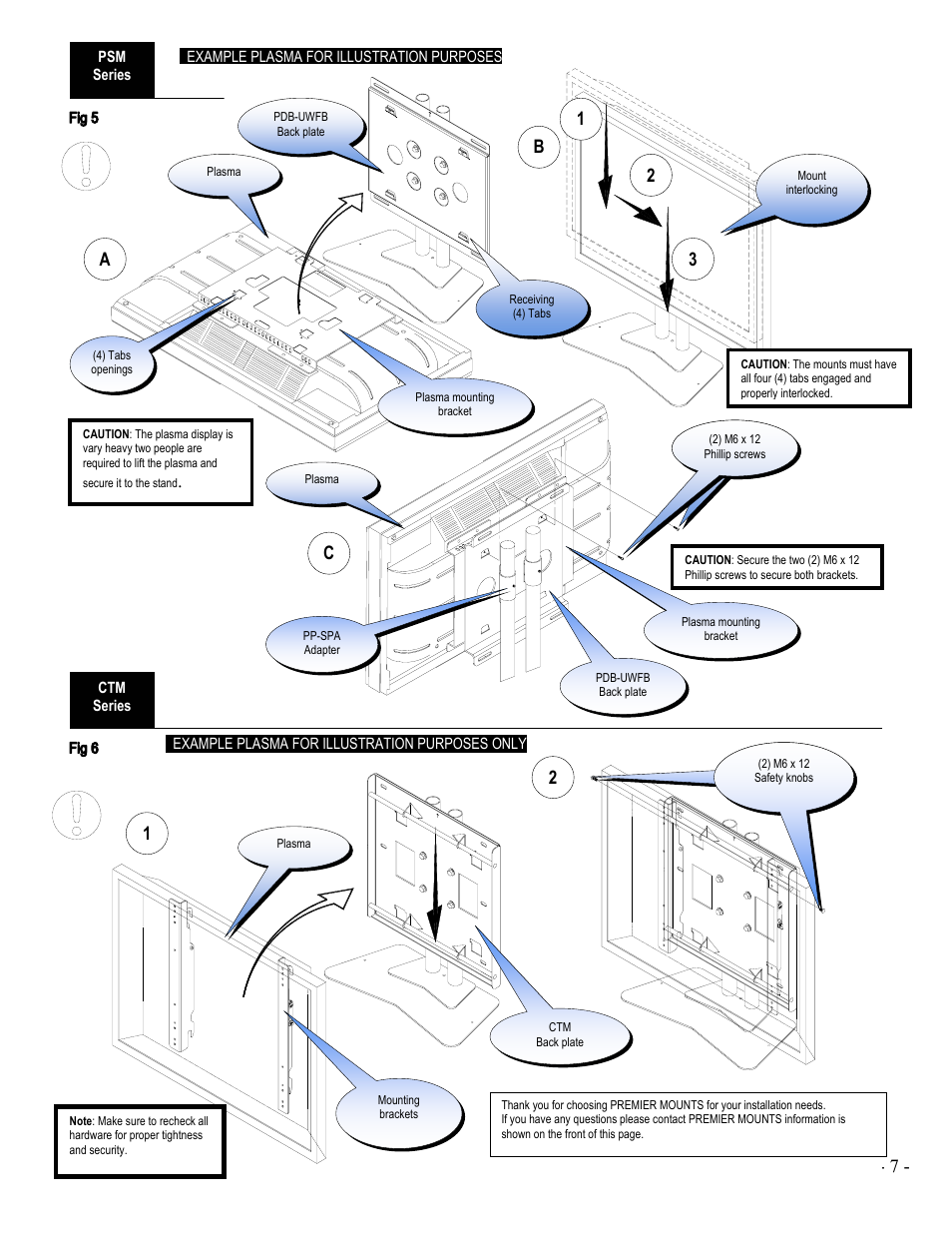 Premier Mounts PSD-VHSA User Manual | Page 7 / 7