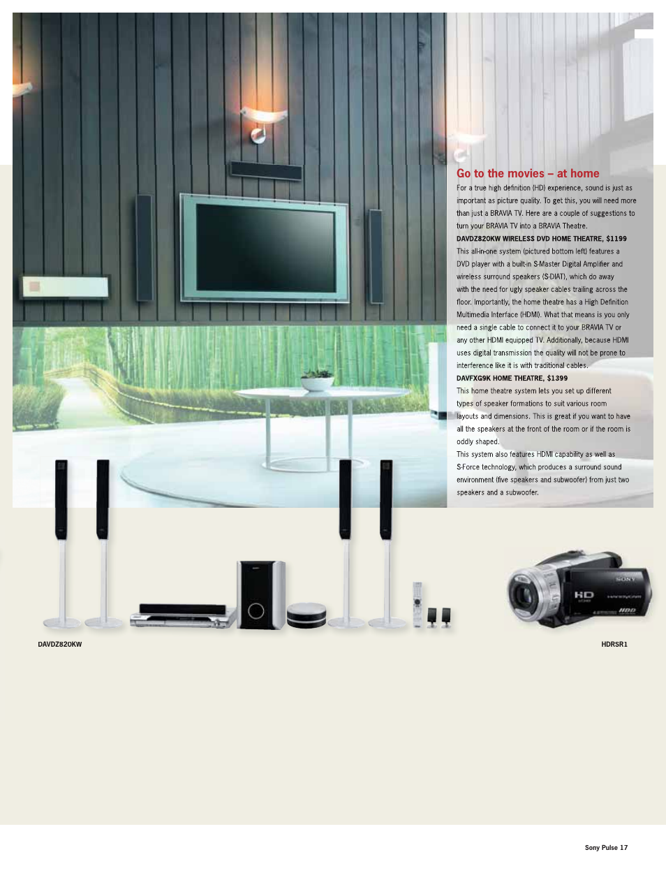 Go to the movies – at home, 9cutting edge | Premier Mounts bravia X series User Manual | Page 11 / 21