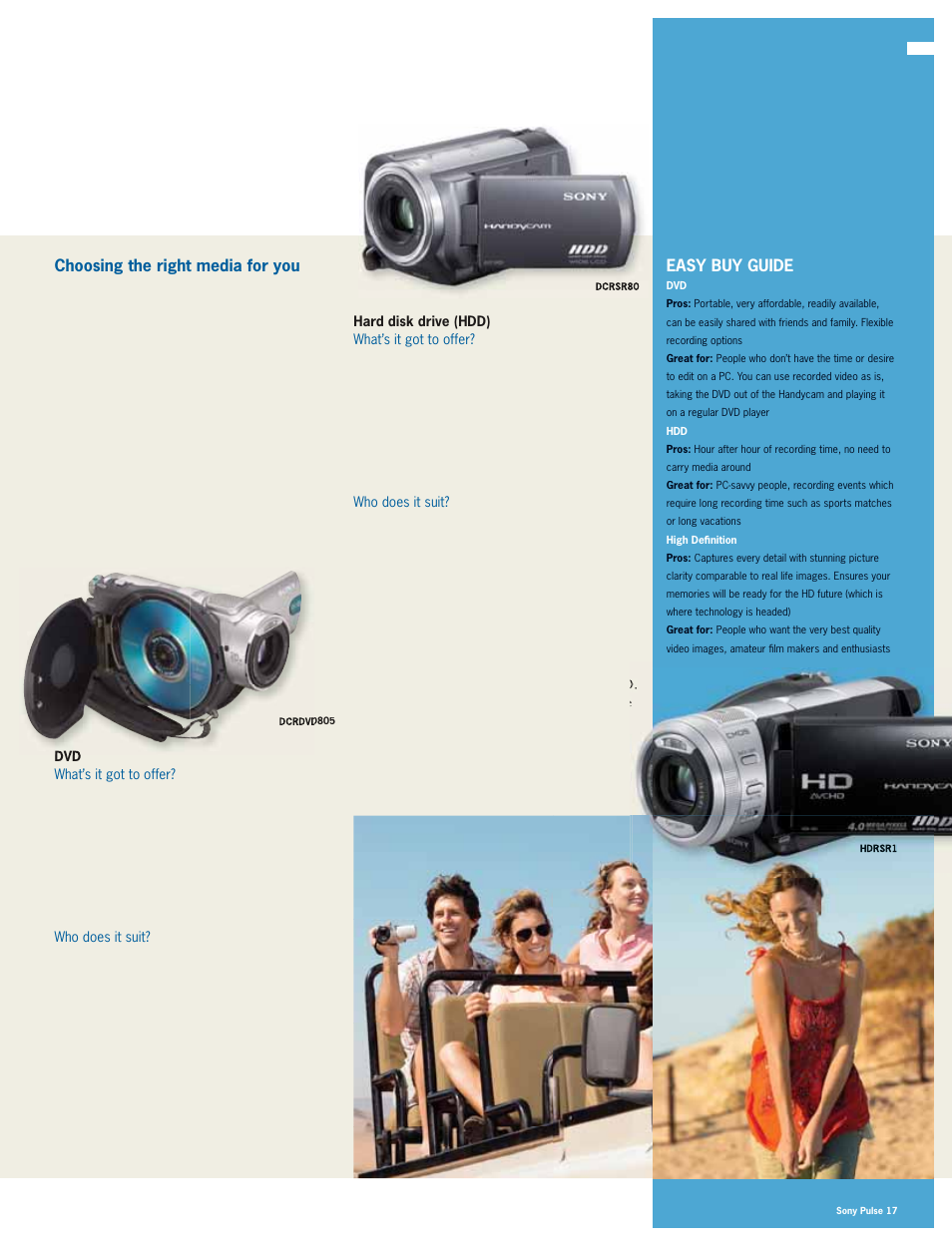 Choosing the right media for you, Easy buy guide, 15 solutions | Premier Mounts bravia X series User Manual | Page 17 / 21