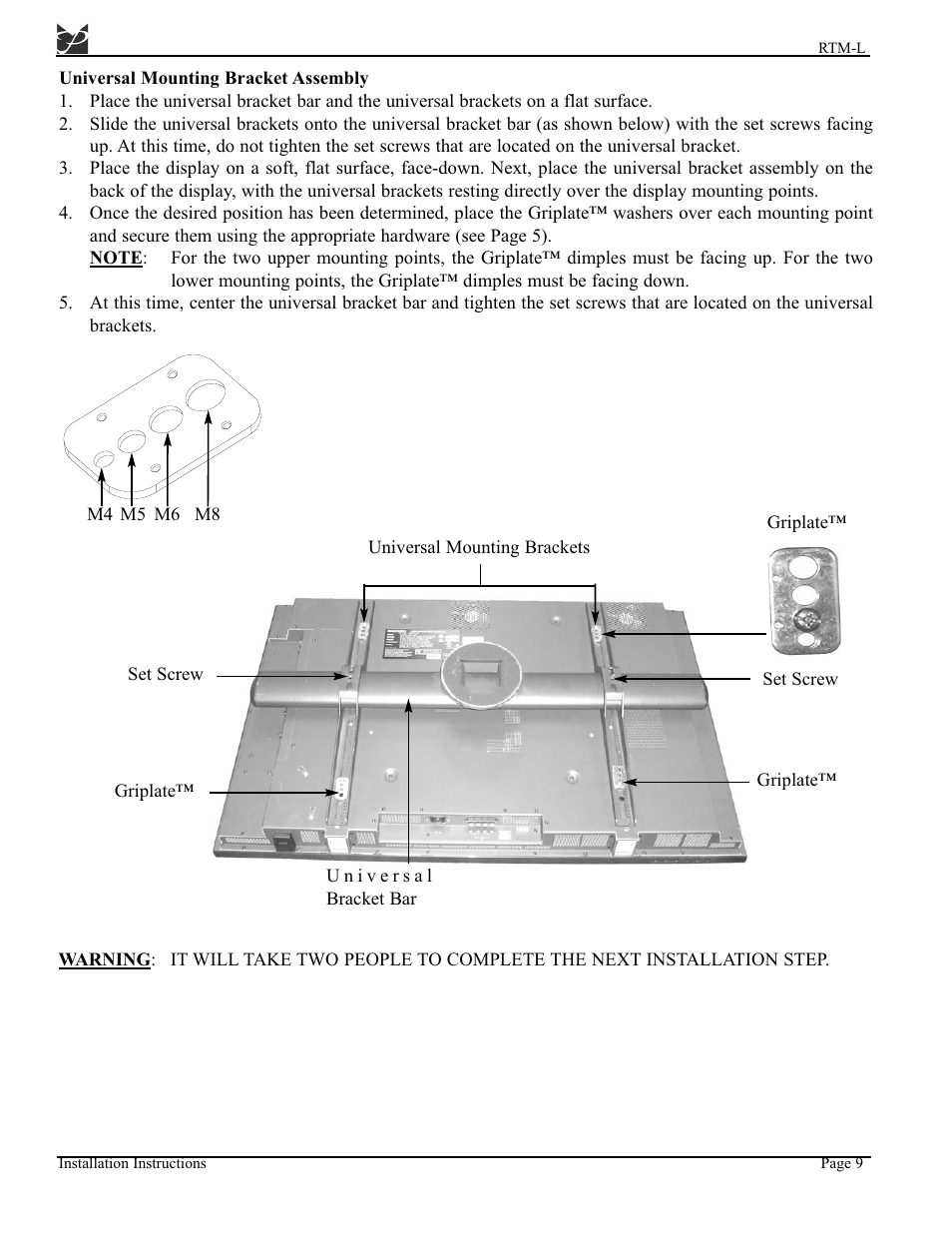 Premier Mounts MOUNTS PSD-BWL User Manual | Page 17 / 22