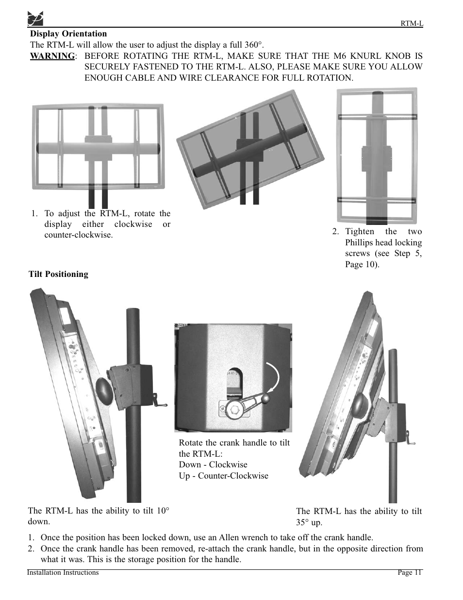 Premier Mounts MOUNTS PSD-BWL User Manual | Page 19 / 22