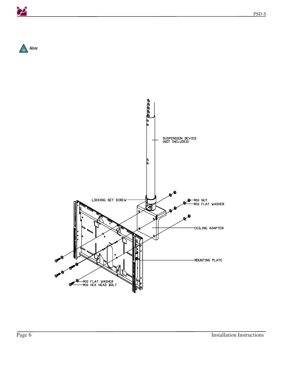Premier Mounts PSD-S User Manual | Page 6 / 9