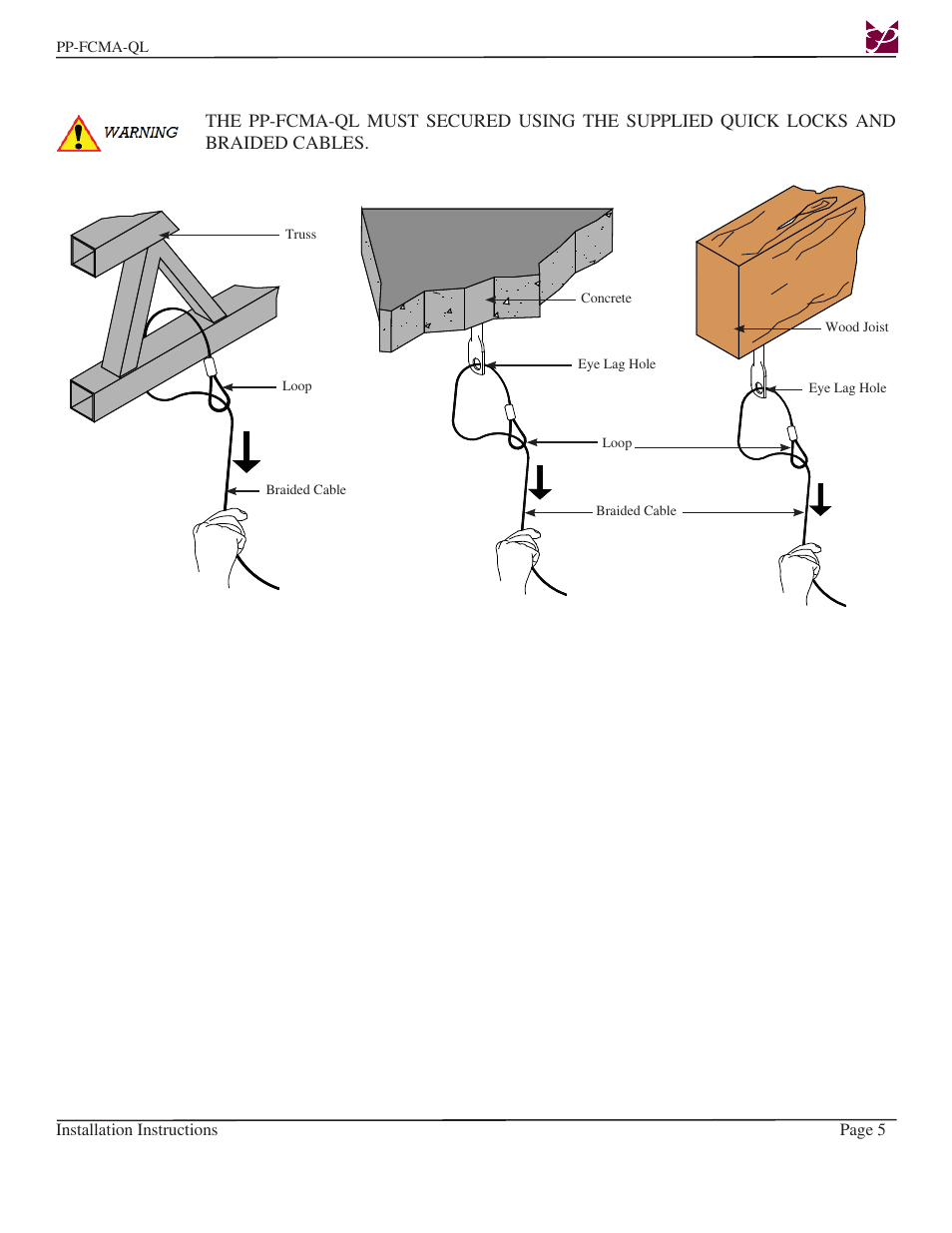 Premier Mounts PP-FCMA-QL User Manual | Page 5 / 12