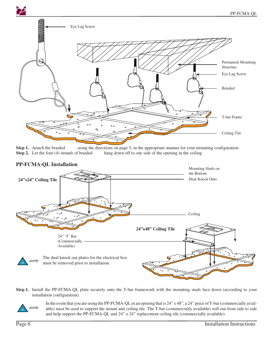 Premier Mounts PP-FCMA-QL User Manual | Page 6 / 12