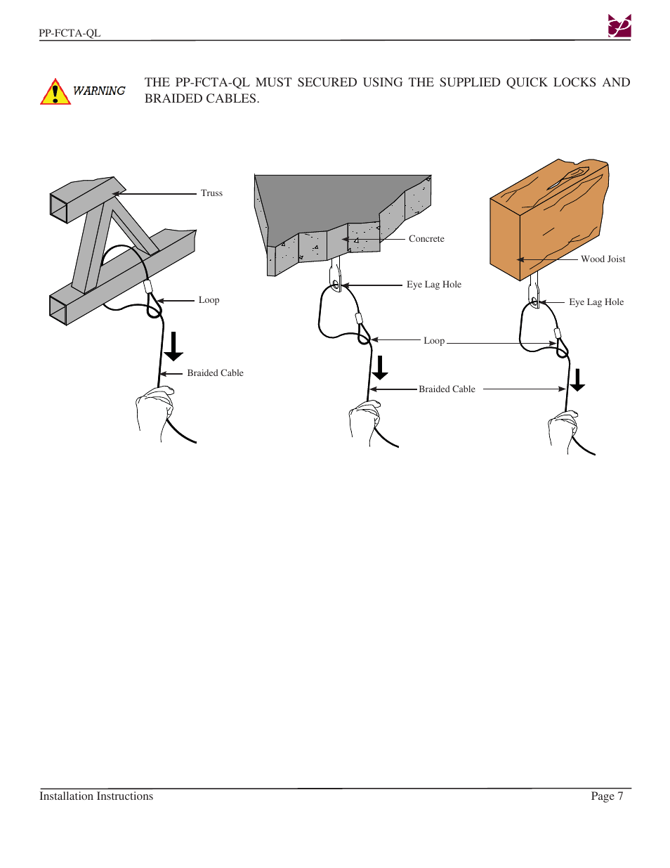 Premier Mounts PP-FCTA-QL User Manual | Page 7 / 11