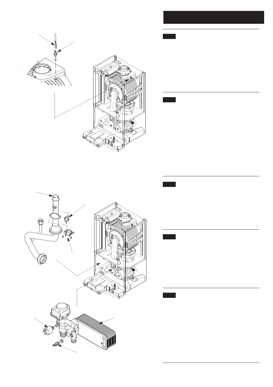 0 changing components | Baxi Potterton Heatmax Combi HE Condensing Combination Boiler User Manual | Page 42 / 60