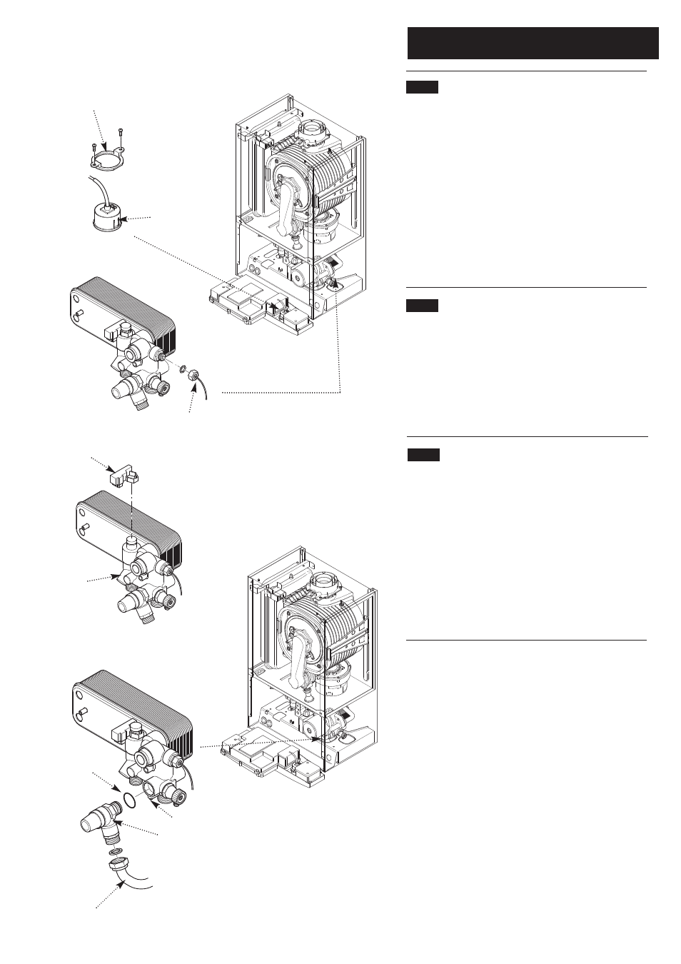 0 changing components | Baxi Potterton Heatmax Combi HE Condensing Combination Boiler User Manual | Page 44 / 60