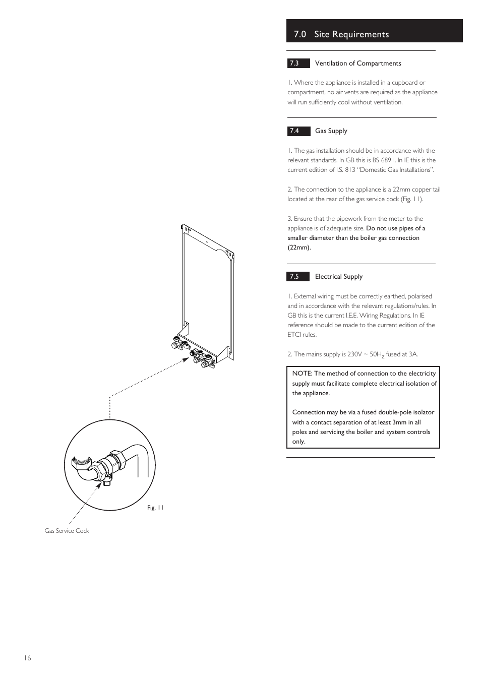 0 site requirements | Baxi Potterton 80 HE User Manual | Page 16 / 52