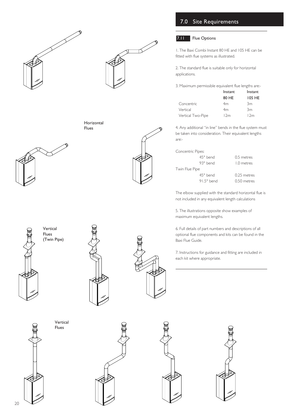 0 site requirements | Baxi Potterton 80 HE User Manual | Page 20 / 52