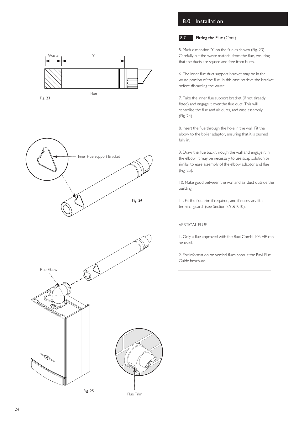 0 installation | Baxi Potterton 80 HE User Manual | Page 24 / 52