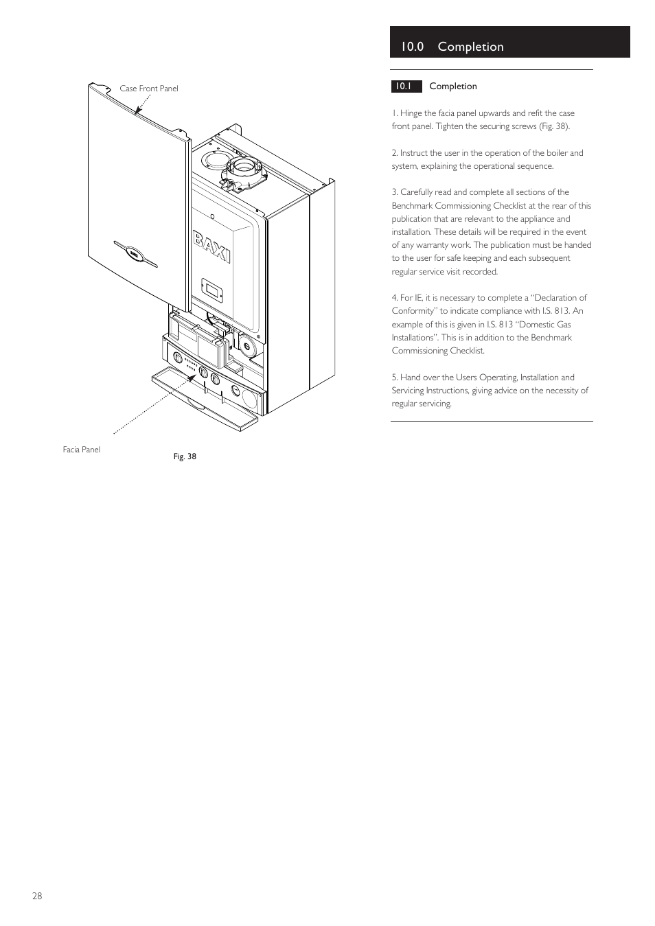 0 completion | Baxi Potterton 80 HE User Manual | Page 28 / 52