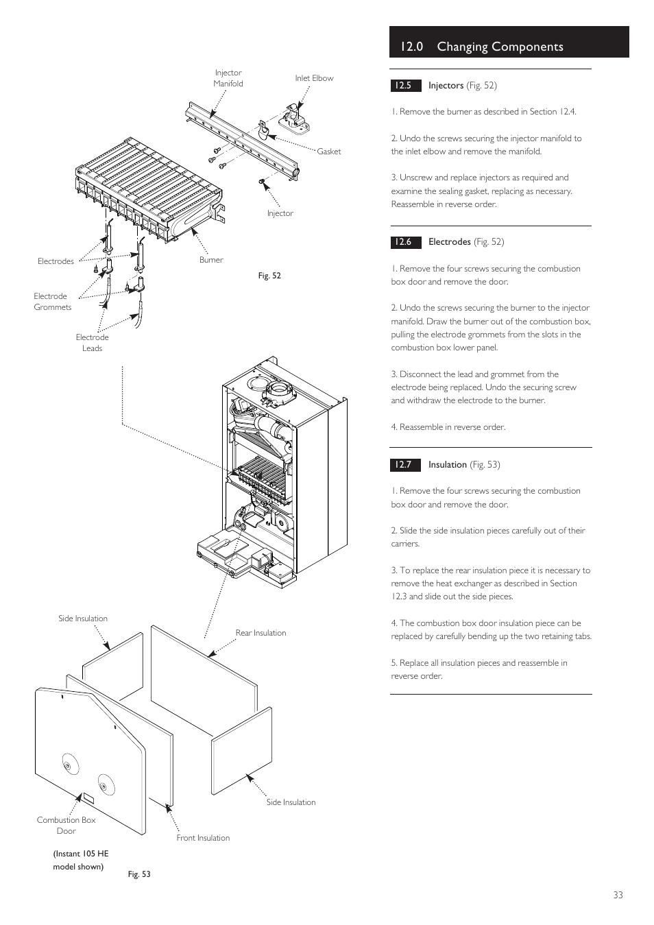 0 changing components | Baxi Potterton 80 HE User Manual | Page 33 / 52