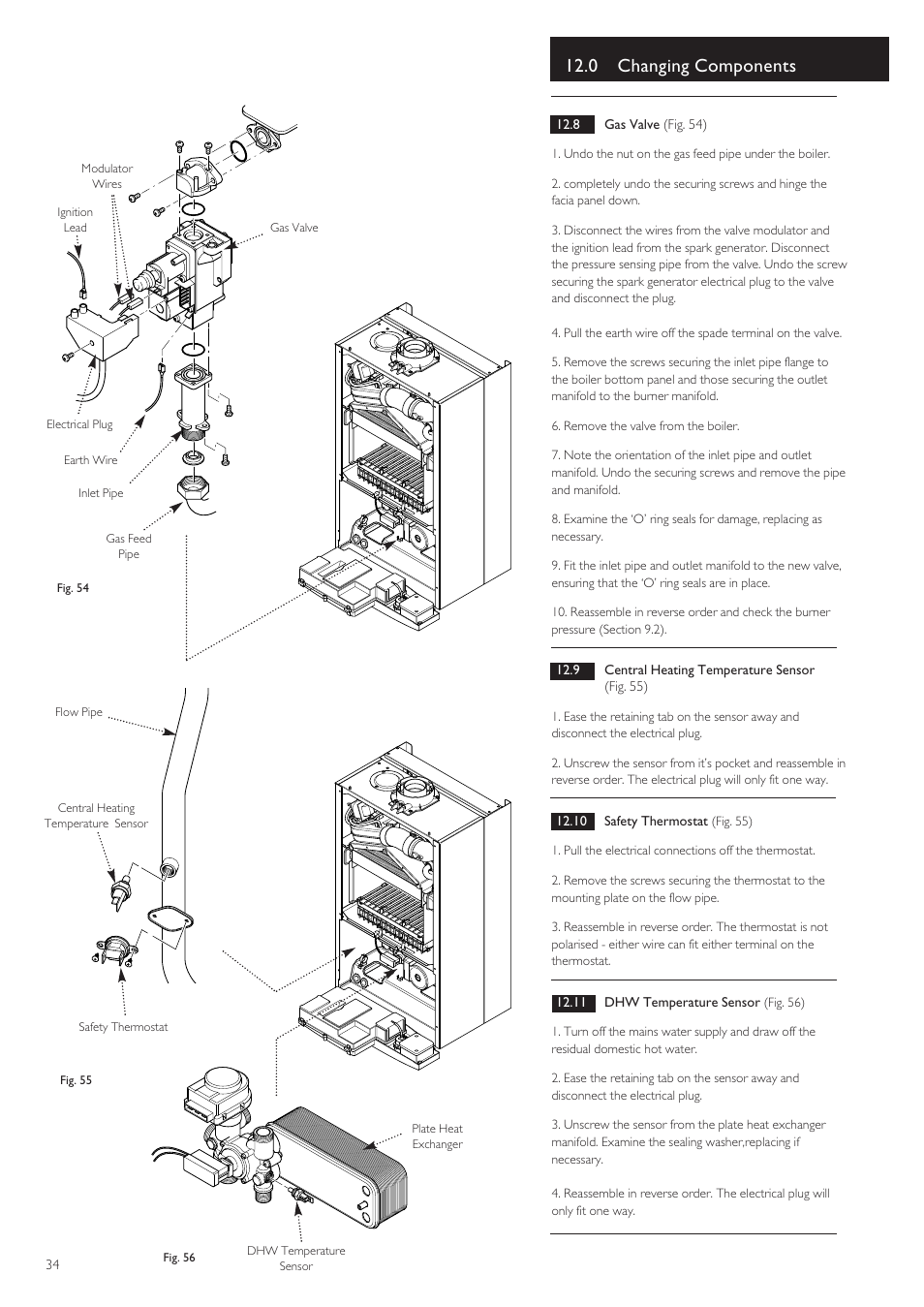 0 changing components | Baxi Potterton 80 HE User Manual | Page 34 / 52