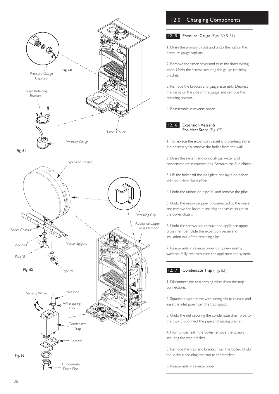 0 changing components | Baxi Potterton 80 HE User Manual | Page 36 / 52