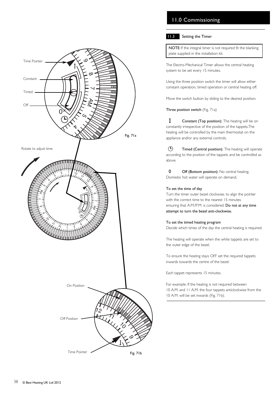 0 commissioning | Baxi Potterton Titanium Condensing Combination Boiler 47-393-40 User Manual | Page 38 / 64