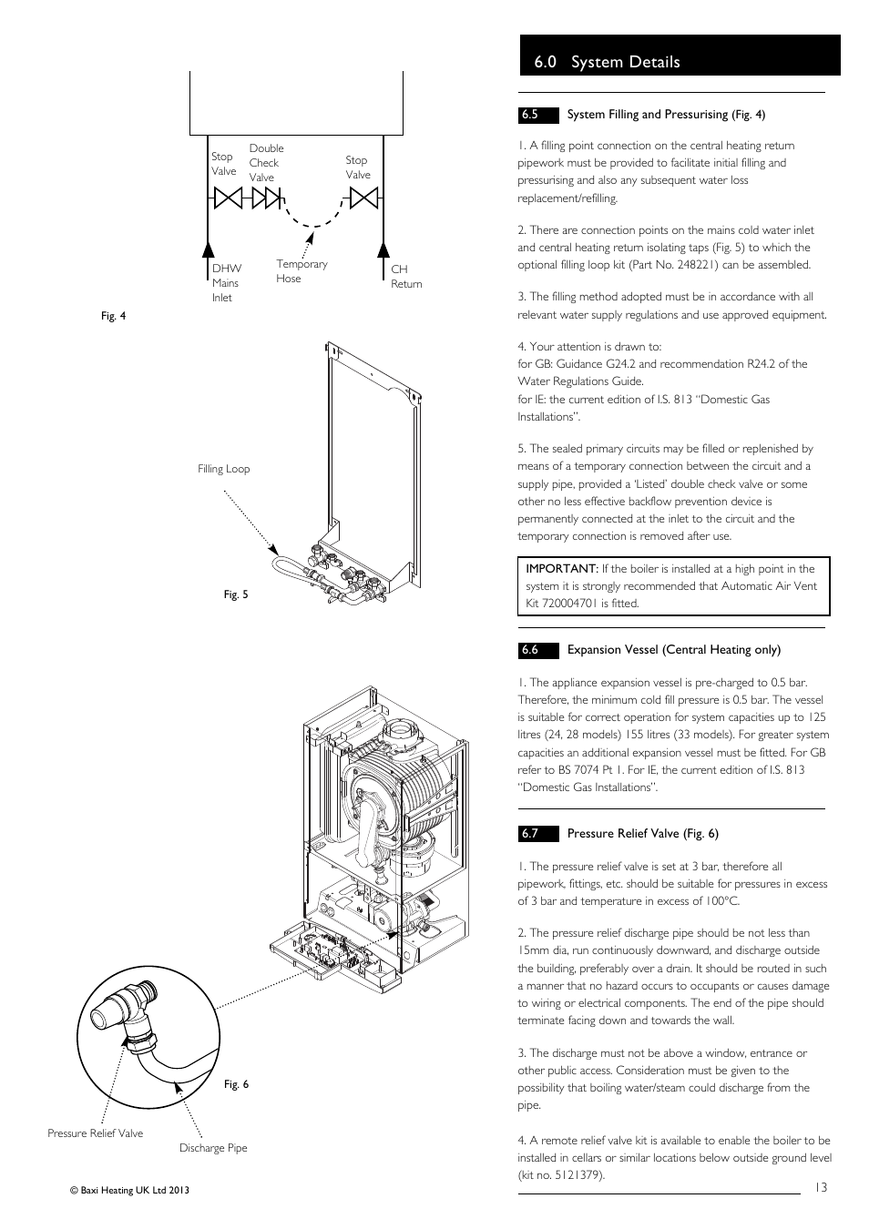 0 system details | Baxi Potterton Promax Combi HE Plus A Range G.C.No 47 393 23 User Manual | Page 13 / 60
