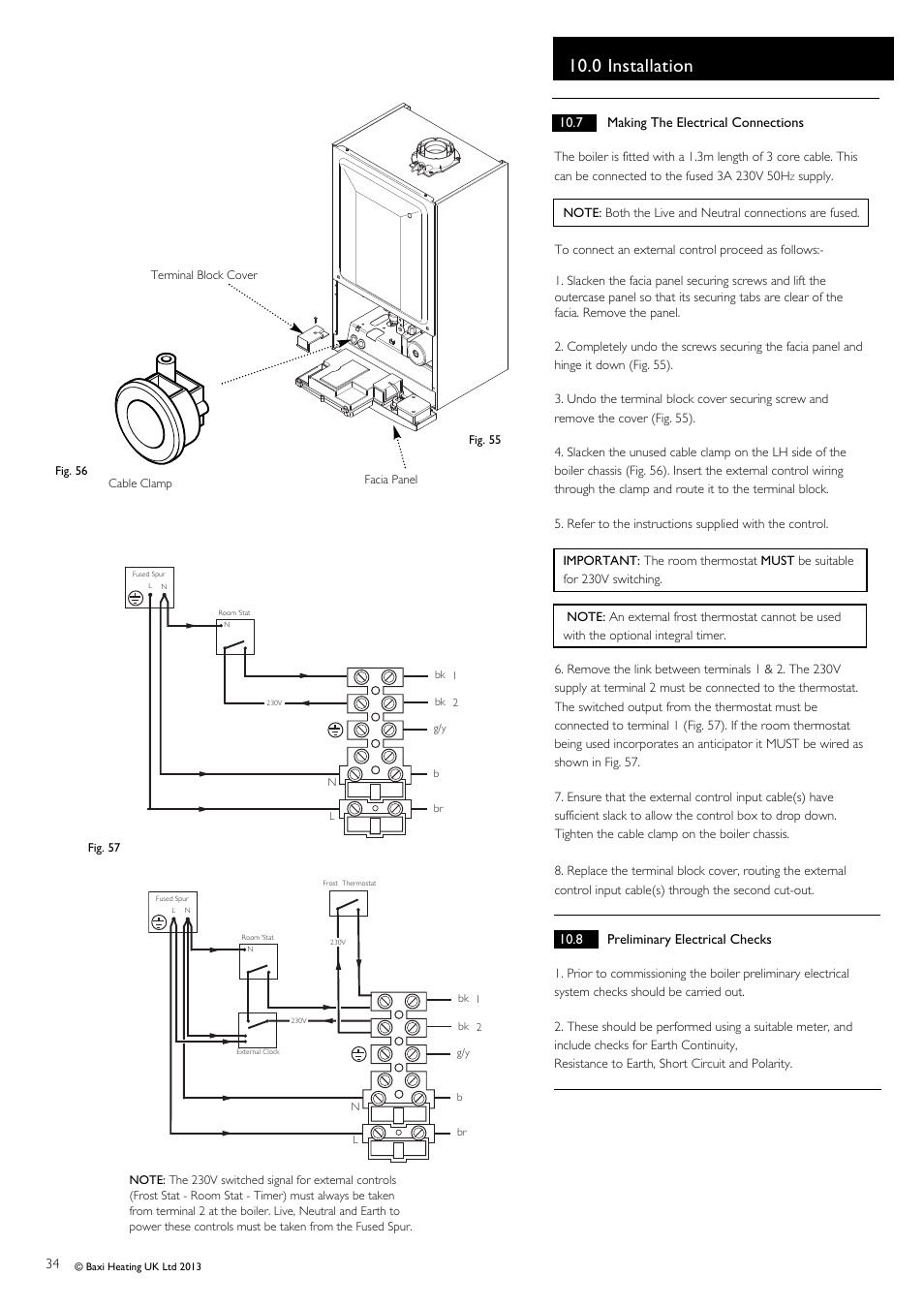 0 installation | Baxi Potterton Promax Combi HE Plus A Range G.C.No 47 393 23 User Manual | Page 34 / 60