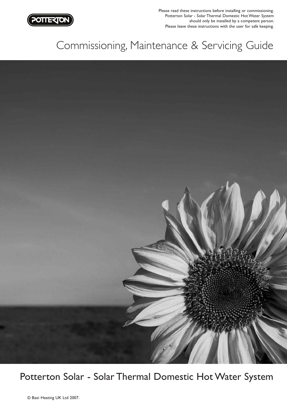 Baxi Potterton Solar User Manual | 32 pages