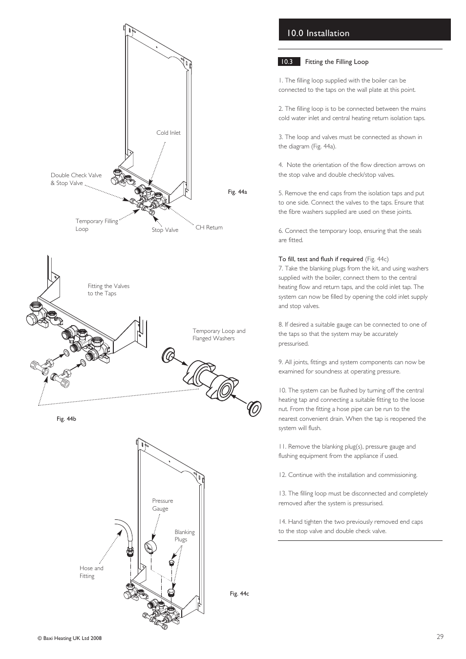 0 installation | Baxi Potterton Gold HE A Range User Manual | Page 29 / 60