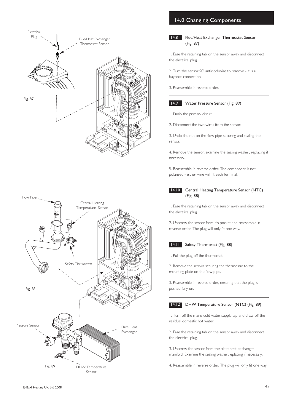 0 changing components | Baxi Potterton Gold HE A Range User Manual | Page 43 / 60