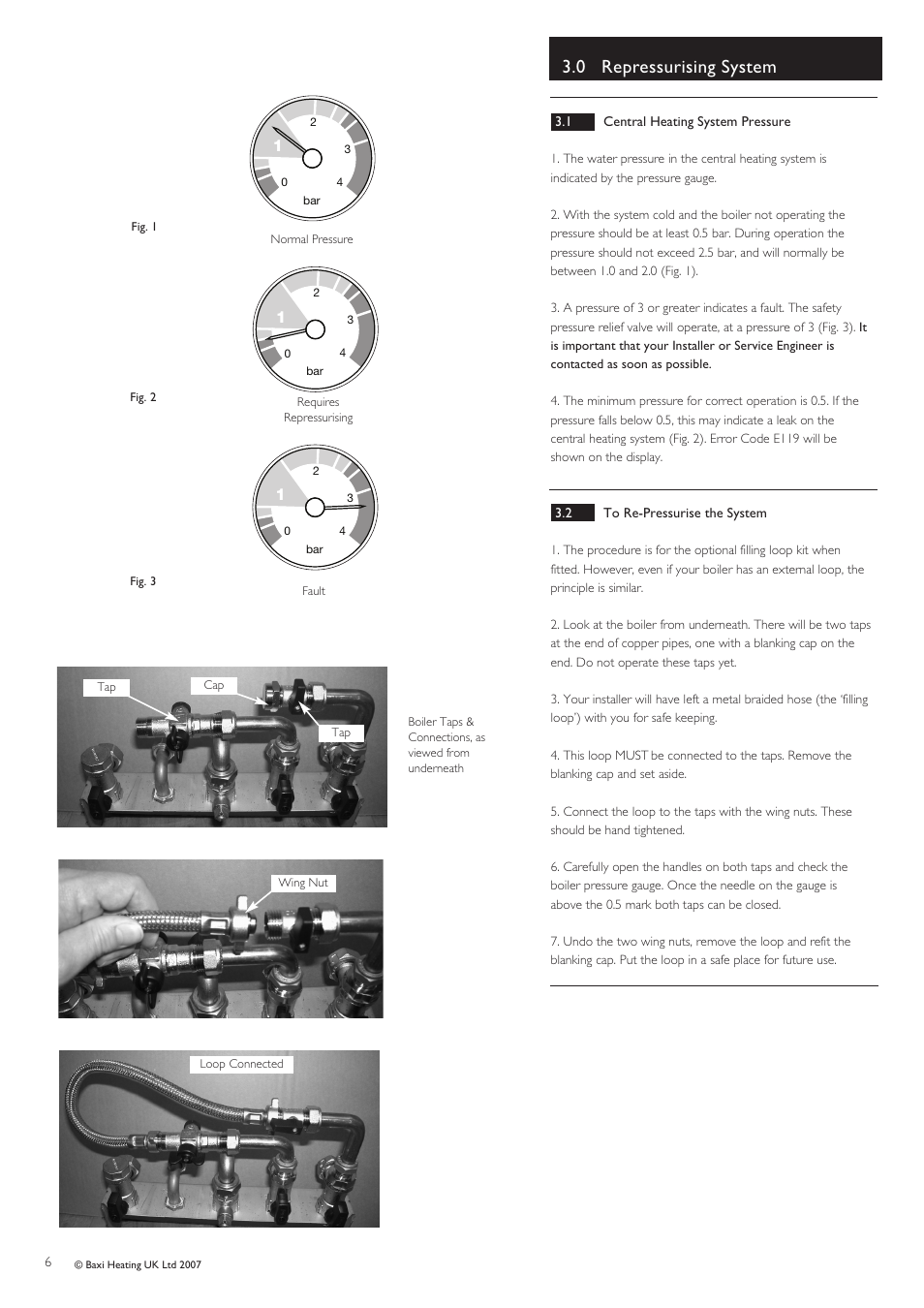 0 repressurising system | Baxi Potterton 33 HE User Manual | Page 6 / 12