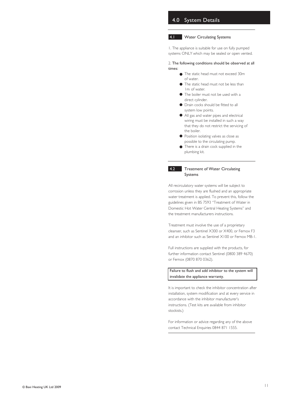 0 system details | Baxi Potterton BBU 15 HE User Manual | Page 11 / 44
