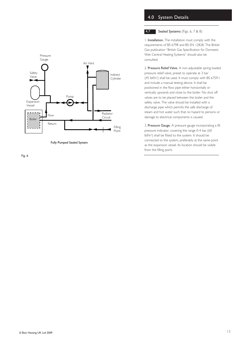 0 system details | Baxi Potterton BBU 15 HE User Manual | Page 13 / 44