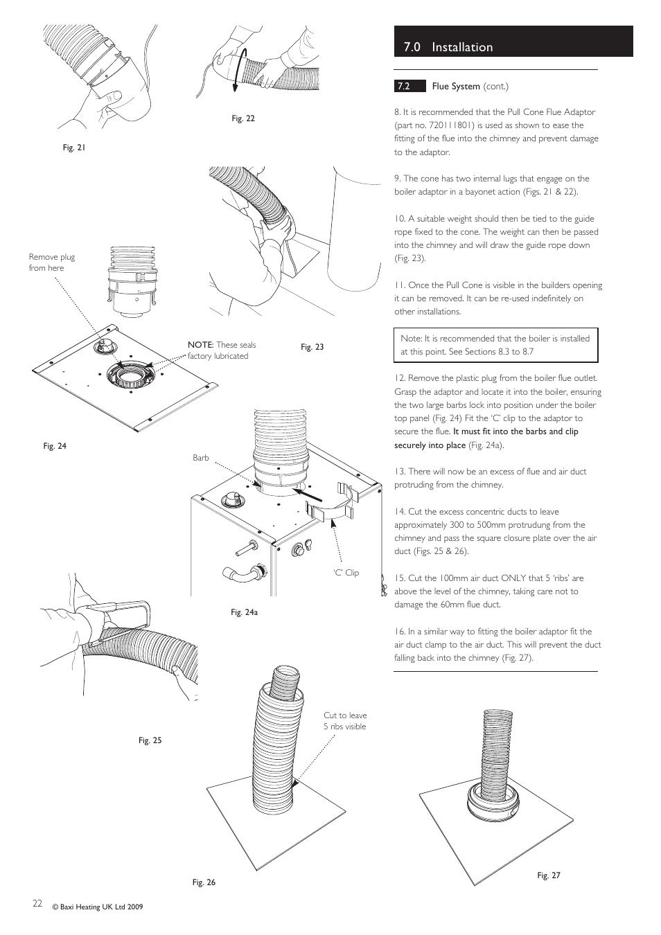 0 installation | Baxi Potterton BBU 15 HE User Manual | Page 22 / 44