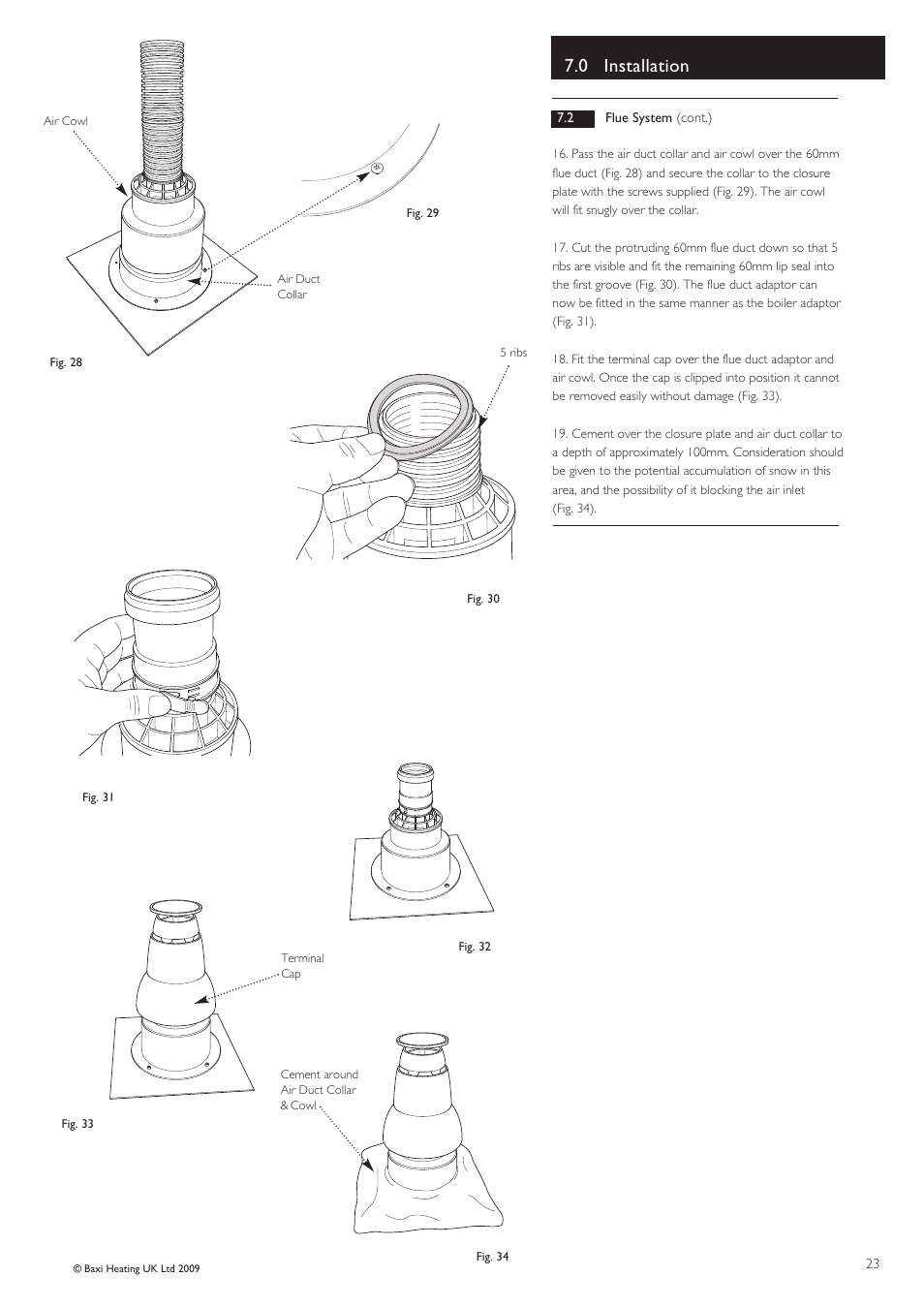 0 installation | Baxi Potterton BBU 15 HE User Manual | Page 23 / 44