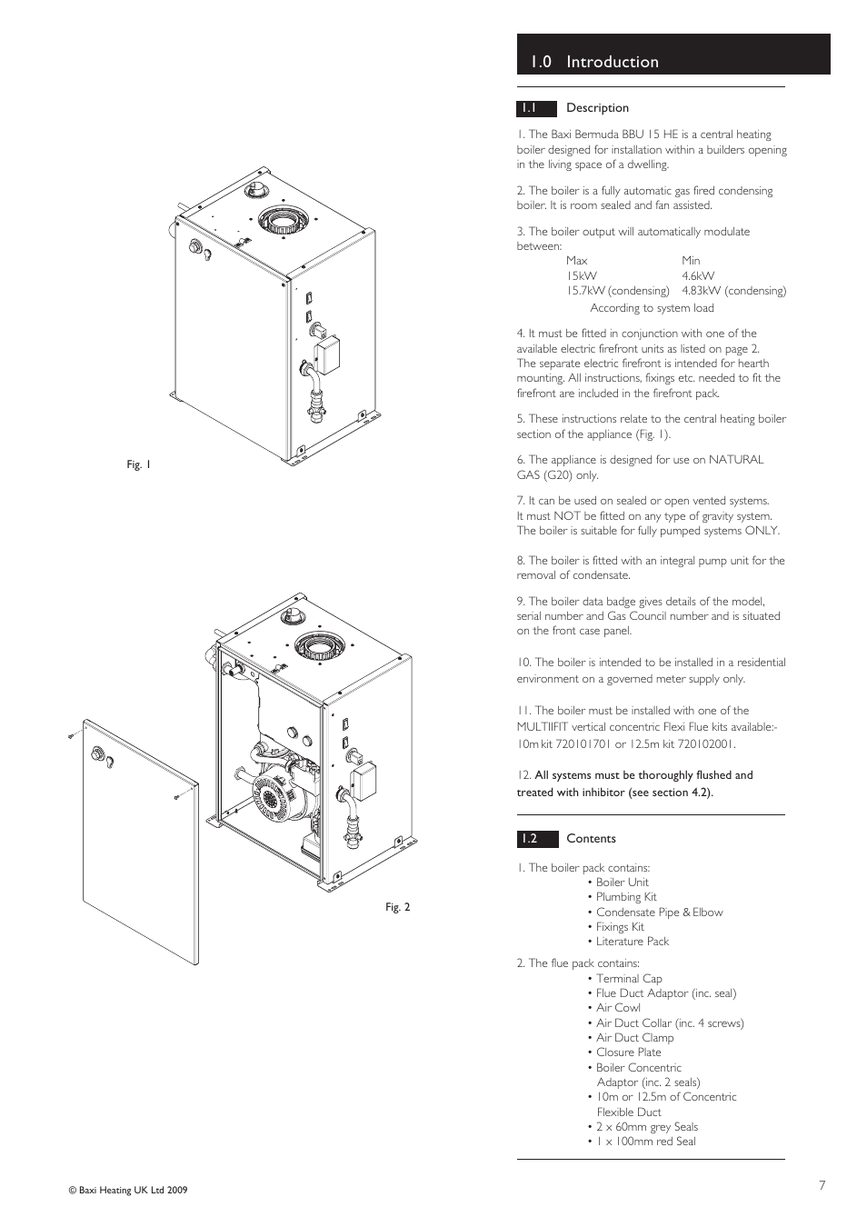 0 introduction | Baxi Potterton BBU 15 HE User Manual | Page 7 / 44