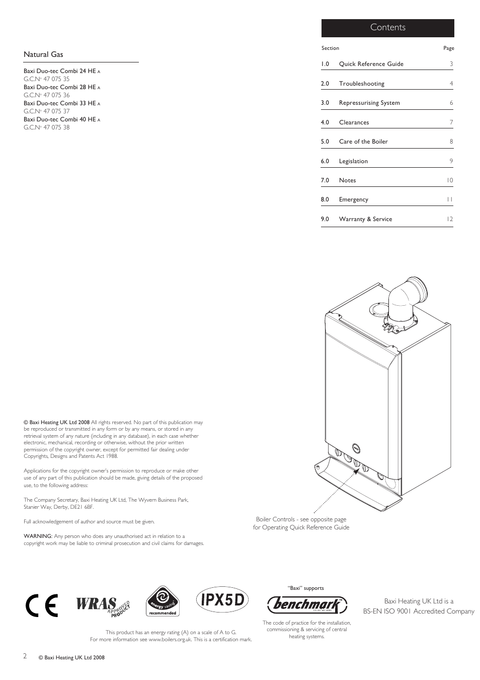 Baxi Potterton Boiler User Manual | Page 2 / 12
