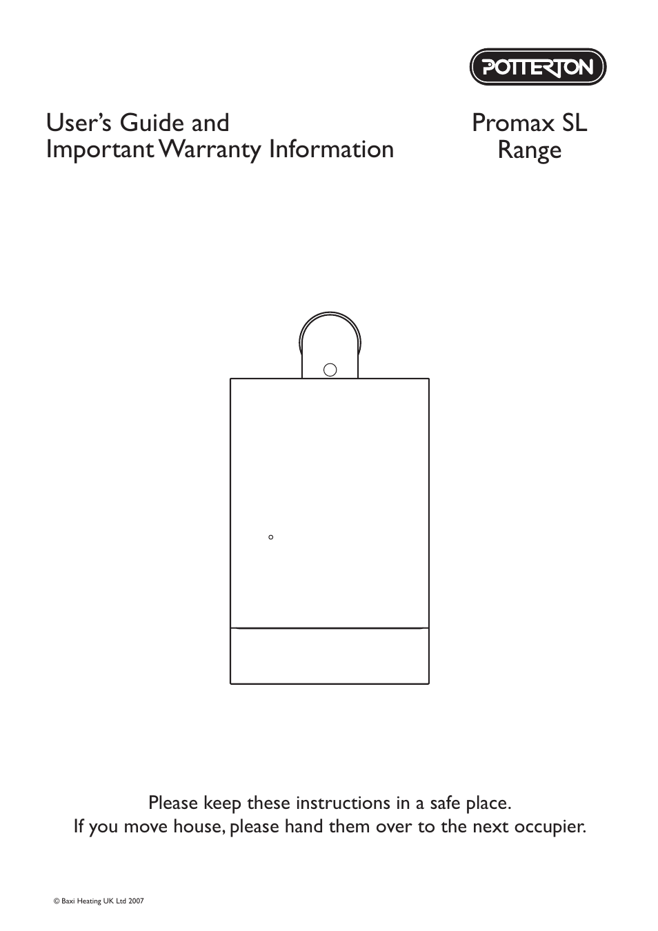 Baxi Potterton Promax SL User Manual | 12 pages
