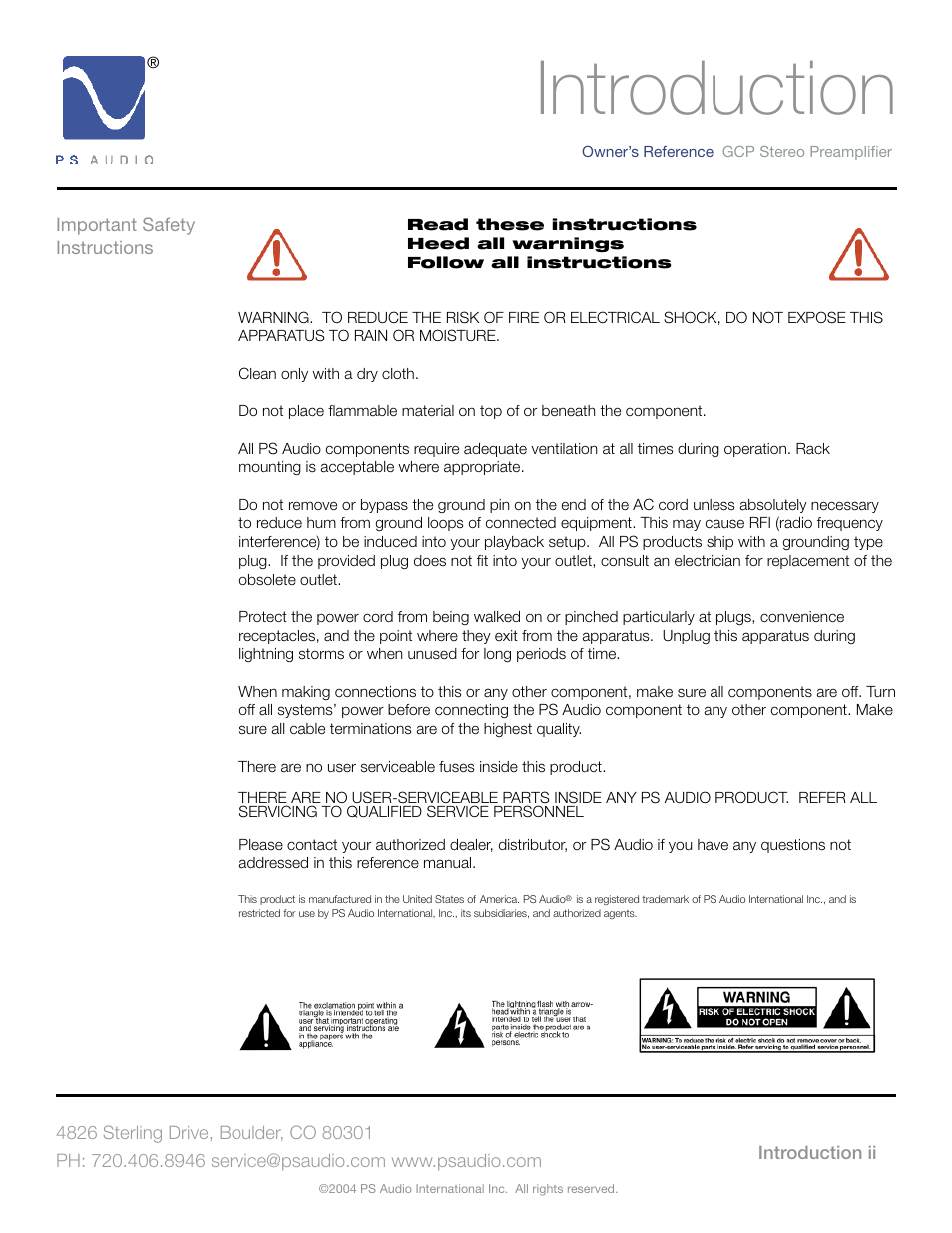 Introduction | PSA GCC-500 User Manual | Page 2 / 24