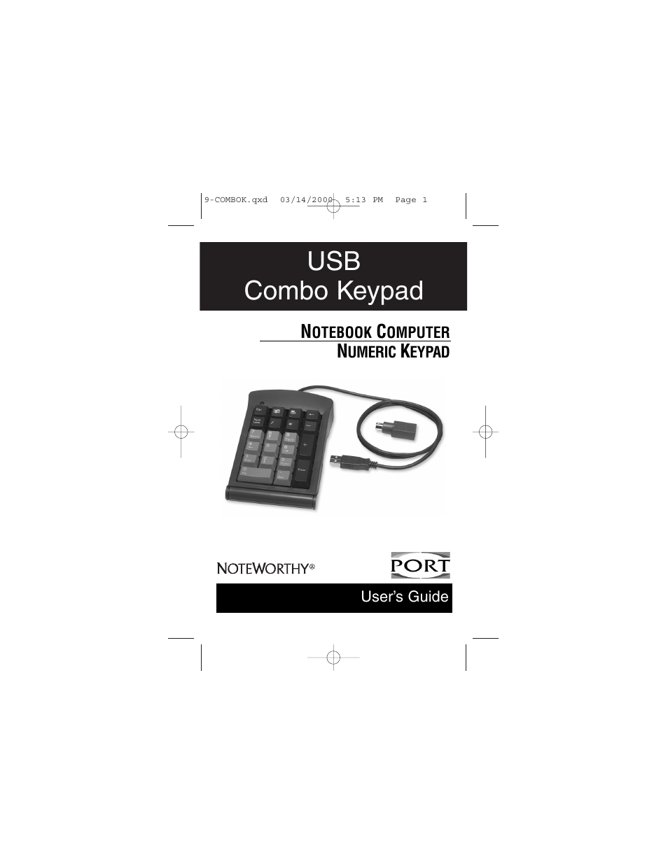 PORT noteworthy usb combo keypad 9-combok.qxd User Manual | 7 pages