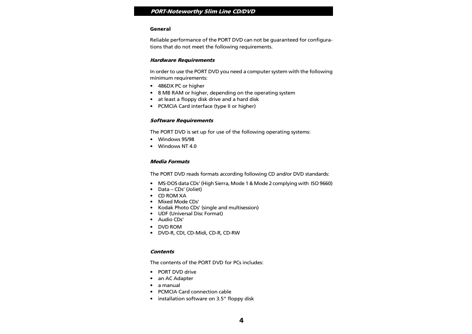 PORT Noteworthy Slim Line CD/DVD User Manual | Page 4 / 15