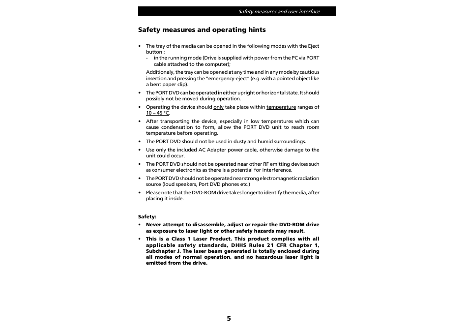 PORT Noteworthy Slim Line CD/DVD User Manual | Page 5 / 15
