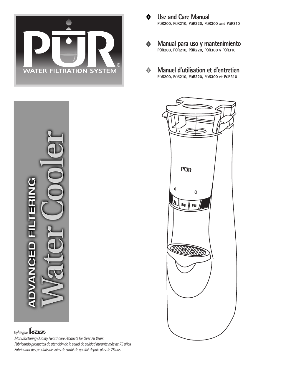 PUR Water Purification Products Water Cooler PUR300 User Manual | 28 pages