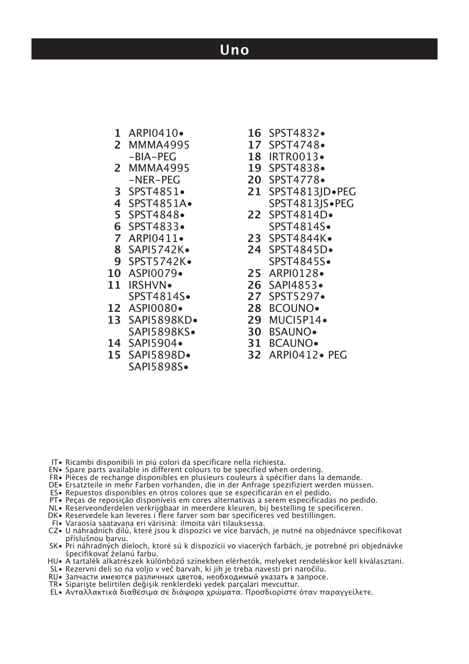 Peg-Perego Uno User Manual | Page 12 / 64