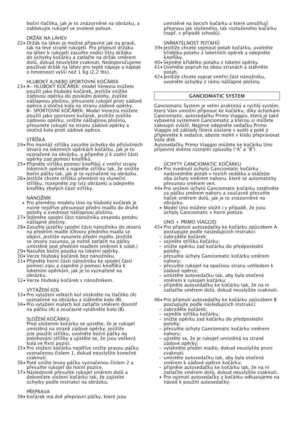 Peg-Perego Uno User Manual | Page 40 / 64