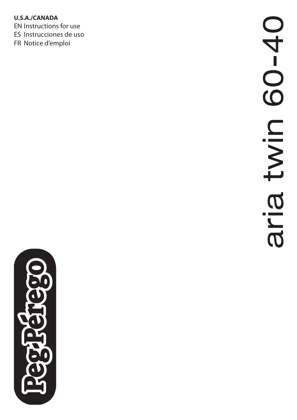 Peg-Perego ARIA TWIN 60-40 User Manual | 20 pages