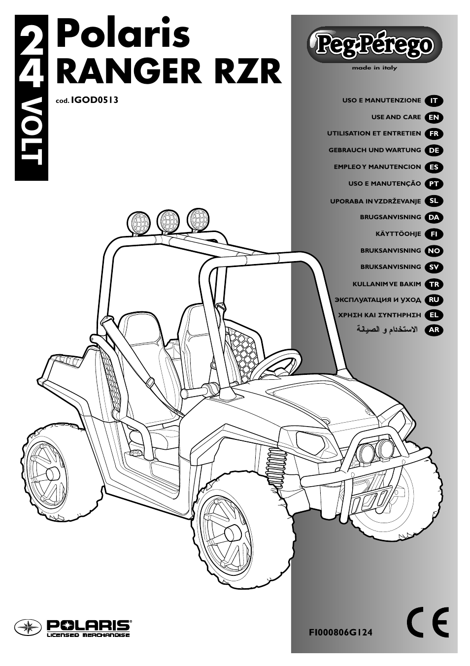 Peg-Perego Polaris Ranger RZR User Manual | 52 pages