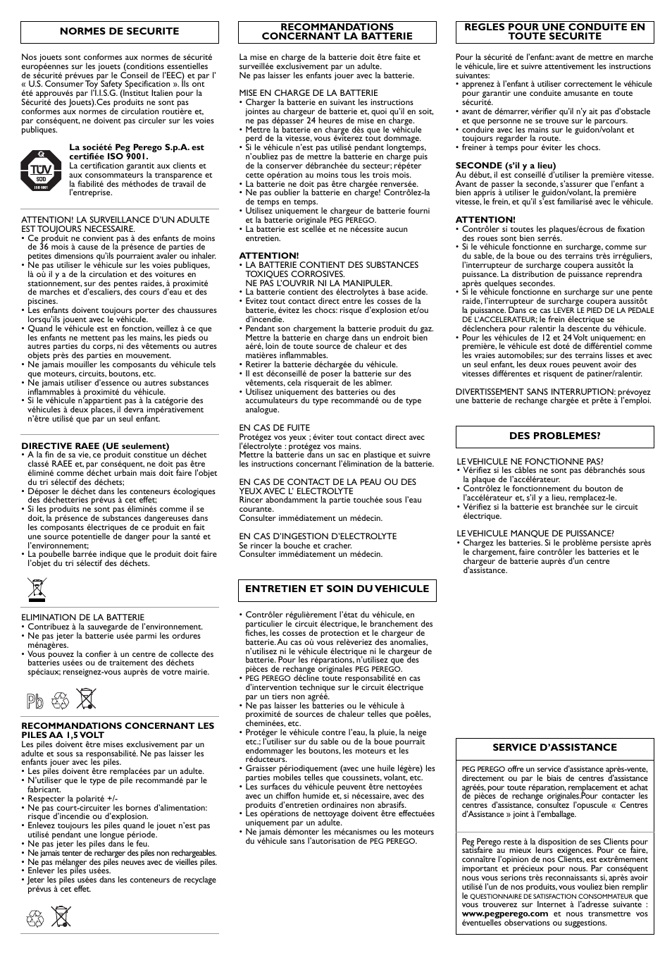 Peg-Perego Polaris Ranger RZR User Manual | Page 16 / 52