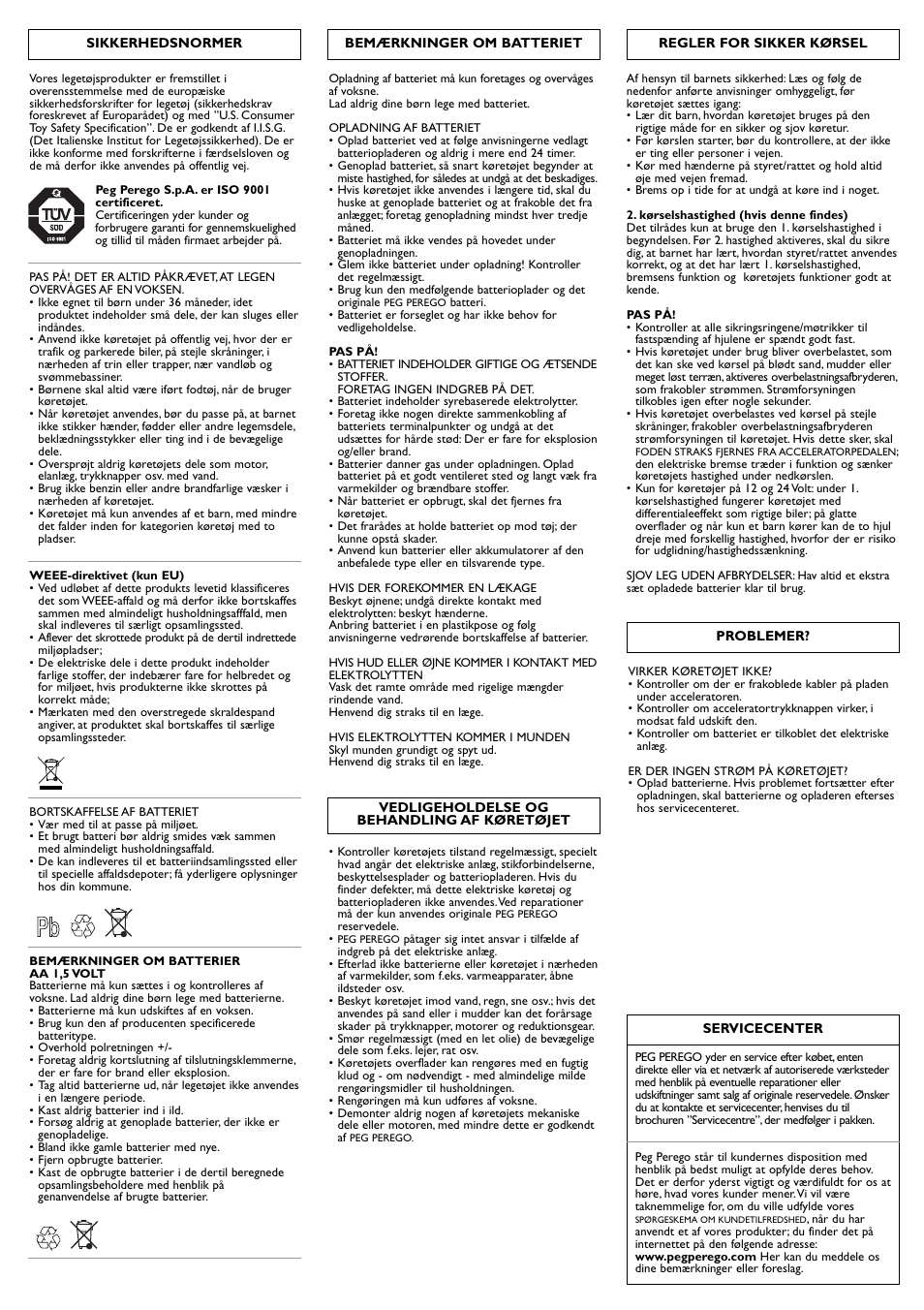 Peg-Perego Polaris Ranger RZR User Manual | Page 29 / 52