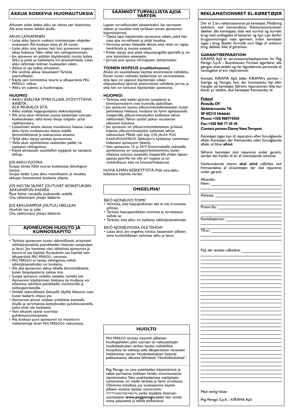 Peg-Perego Polaris Ranger RZR User Manual | Page 32 / 52