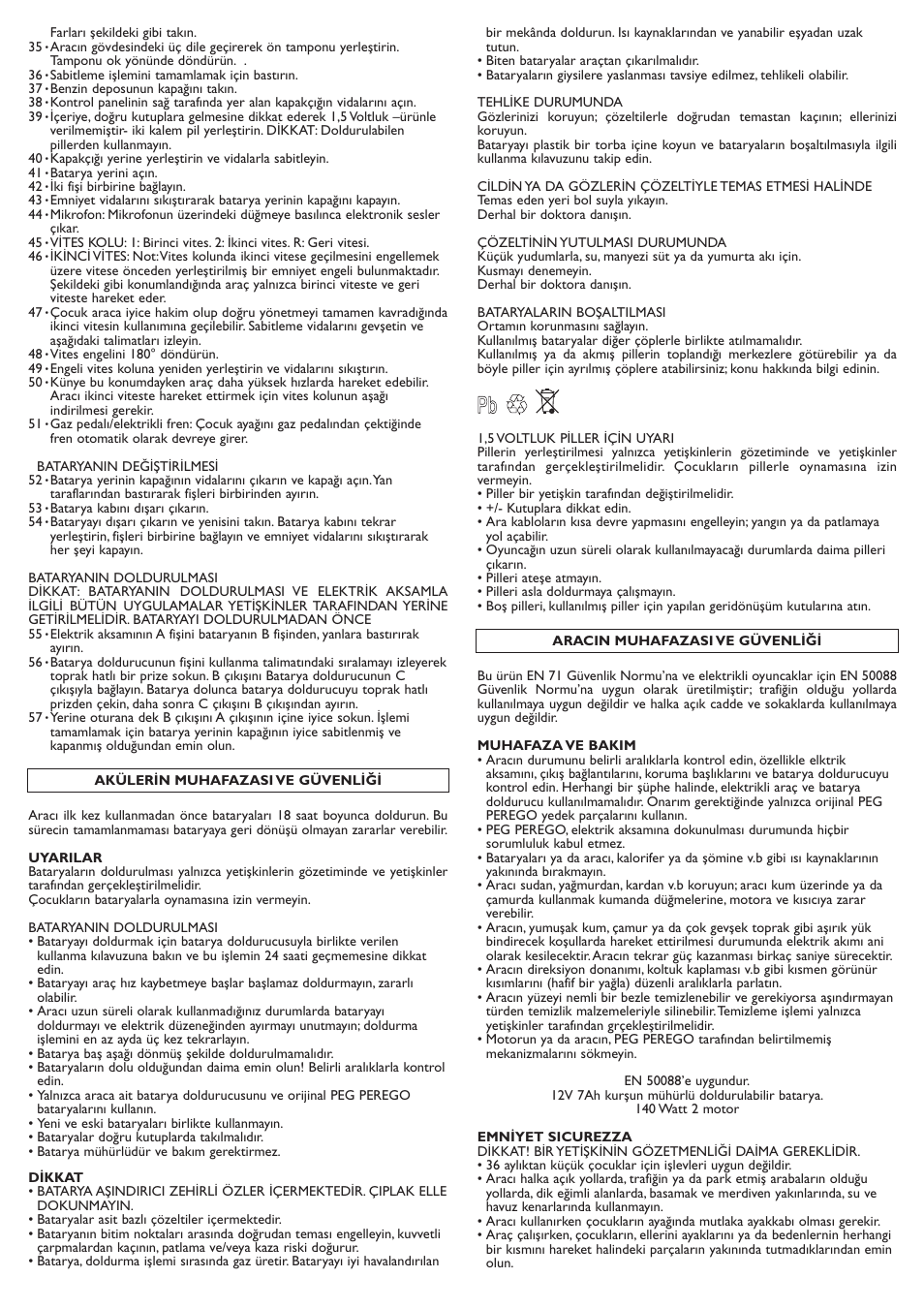 Peg-Perego Adventure FI000202G33 User Manual | Page 19 / 28