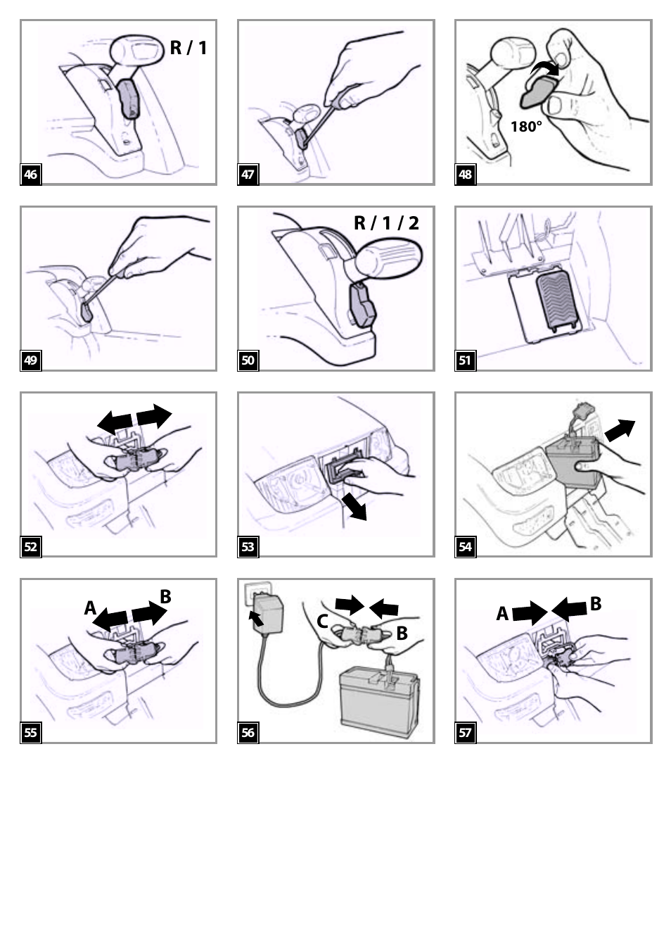 R / 1 r / 1 / 2 | Peg-Perego Adventure FI000202G33 User Manual | Page 5 / 28