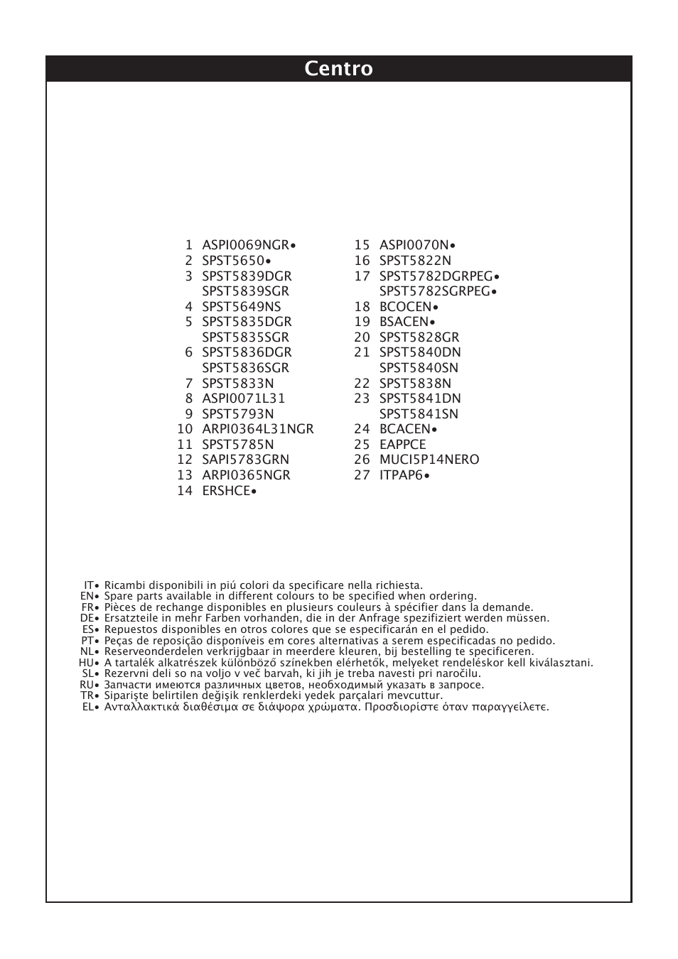 Centro | Peg-Perego Centro User Manual | Page 13 / 56