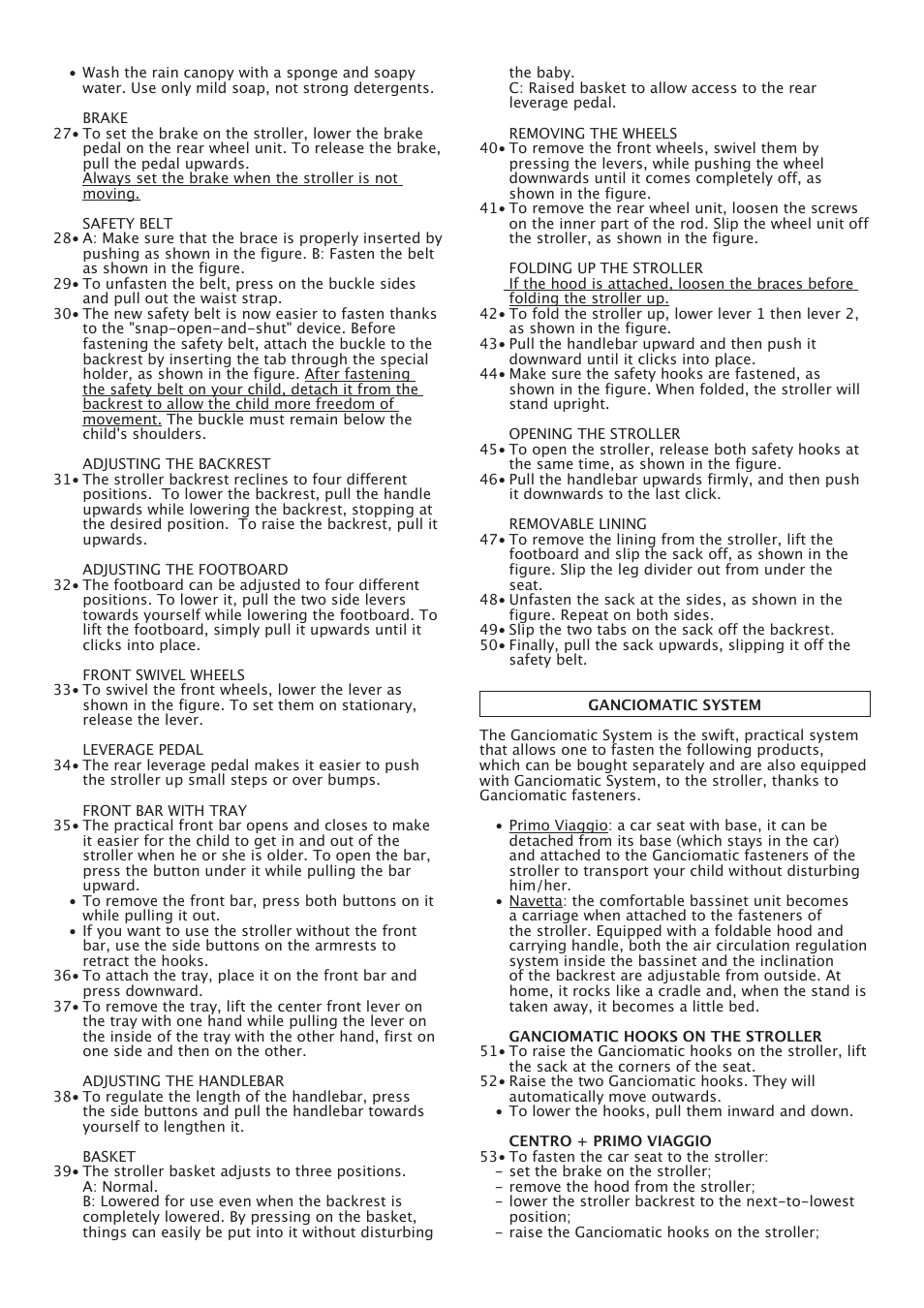 Peg-Perego Centro User Manual | Page 18 / 56