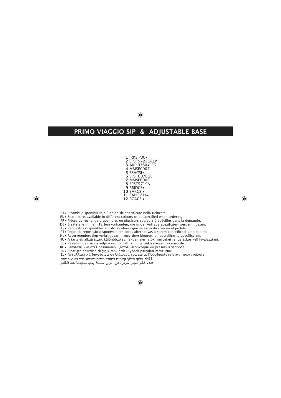 Primo viaggio sip & adjustable base | Peg-Perego ECE R44 User Manual | Page 13 / 93