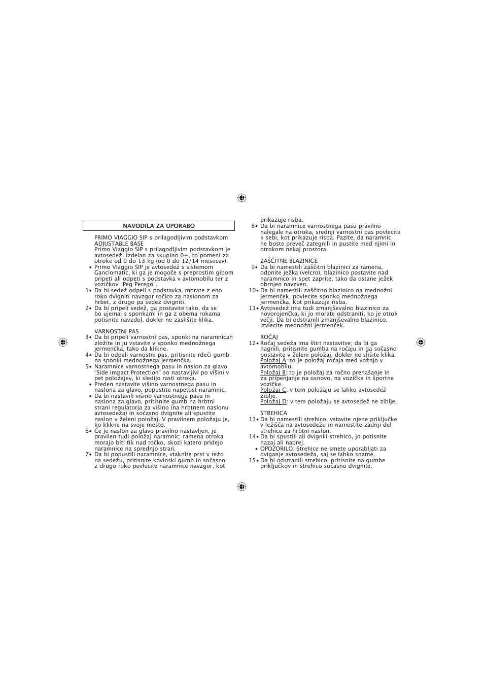 Peg-Perego ECE R44 User Manual | Page 58 / 93